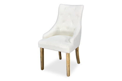 Chester Dining Chair - Antique Oak & Boucle