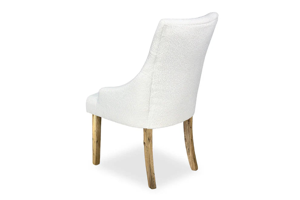 Chester Dining Chair - Antique Oak & Boucle