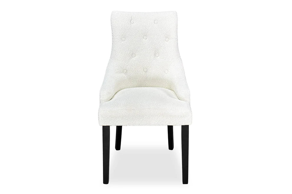 Chester Dining Chair - Black Hamptons & Boucle