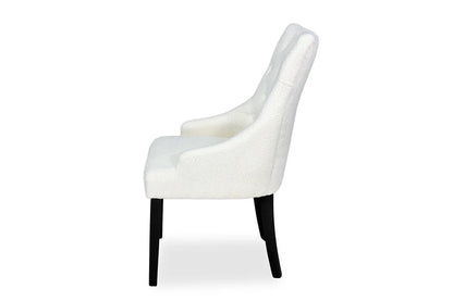 Chester Dining Chair - Black Hamptons & Boucle