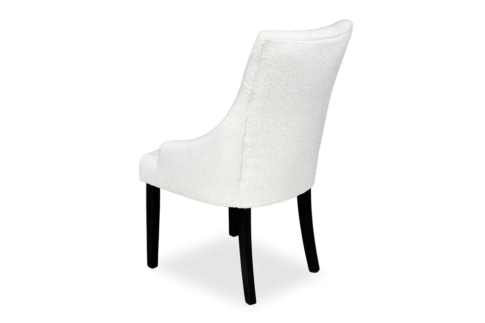 Chester Dining Chair - Black Hamptons & Boucle