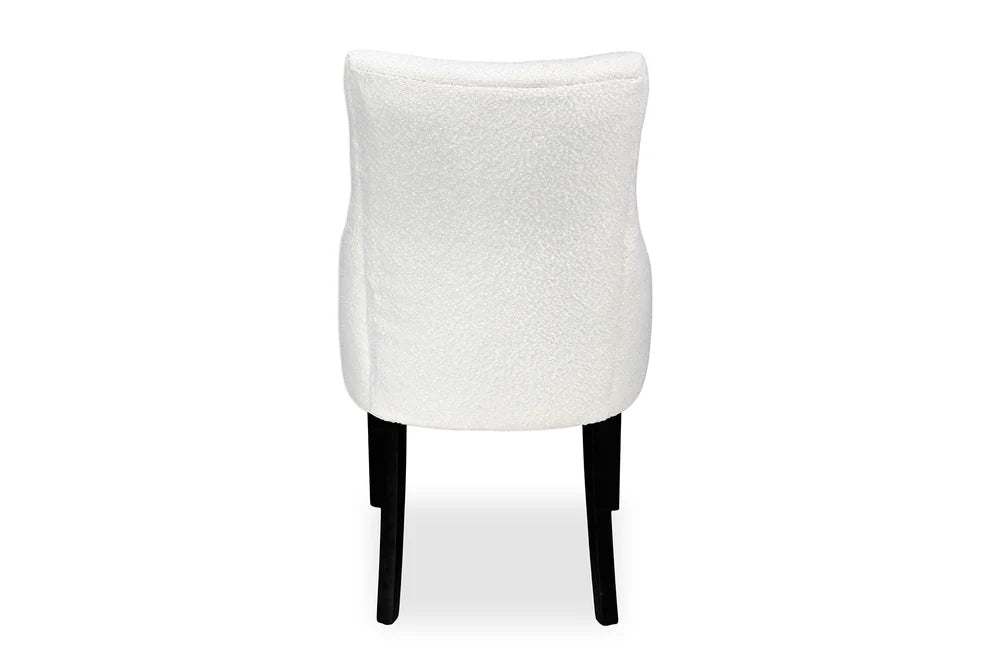 Chester Dining Chair - Black Hamptons & Boucle