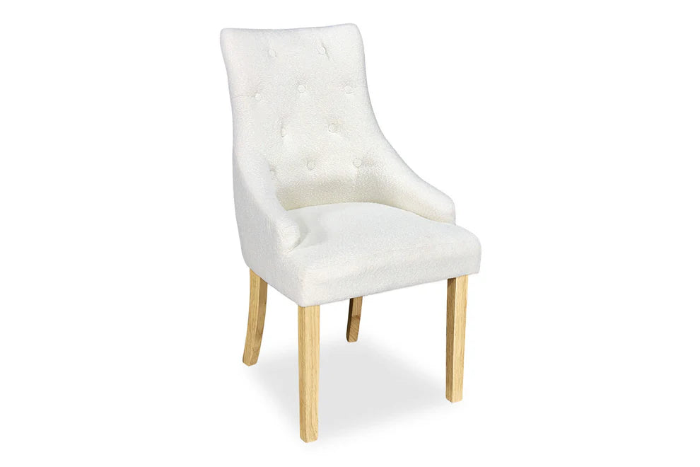 Chester Dining Chair - Blonde Oak & Boucle