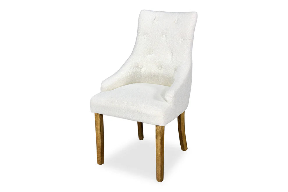 Chester Dining Chair - Farmhouse & Boucle