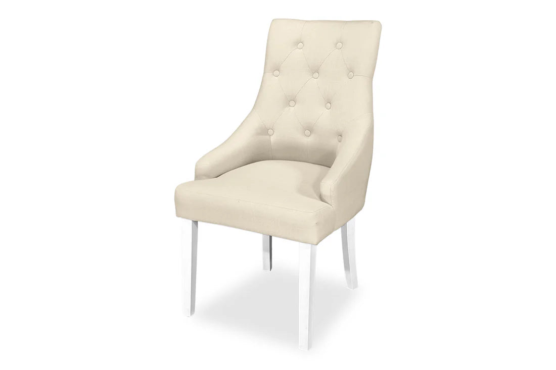 Chester Dining Chair - White Hamptons & Natural