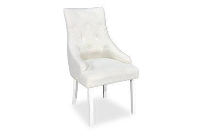 Chester Dining Chair - White Hamptons & Boucle