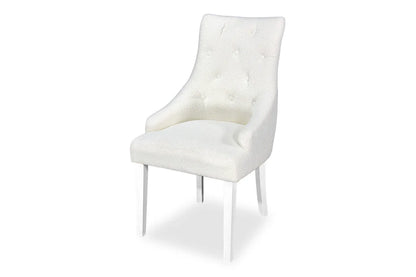 Chester Dining Chair - White Hamptons & Boucle