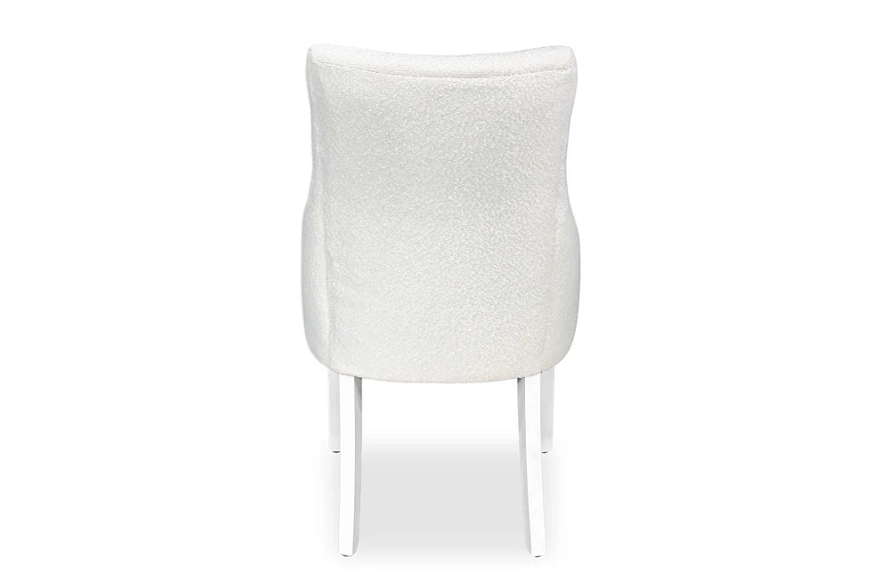 Chester Dining Chair - White Hamptons & Boucle