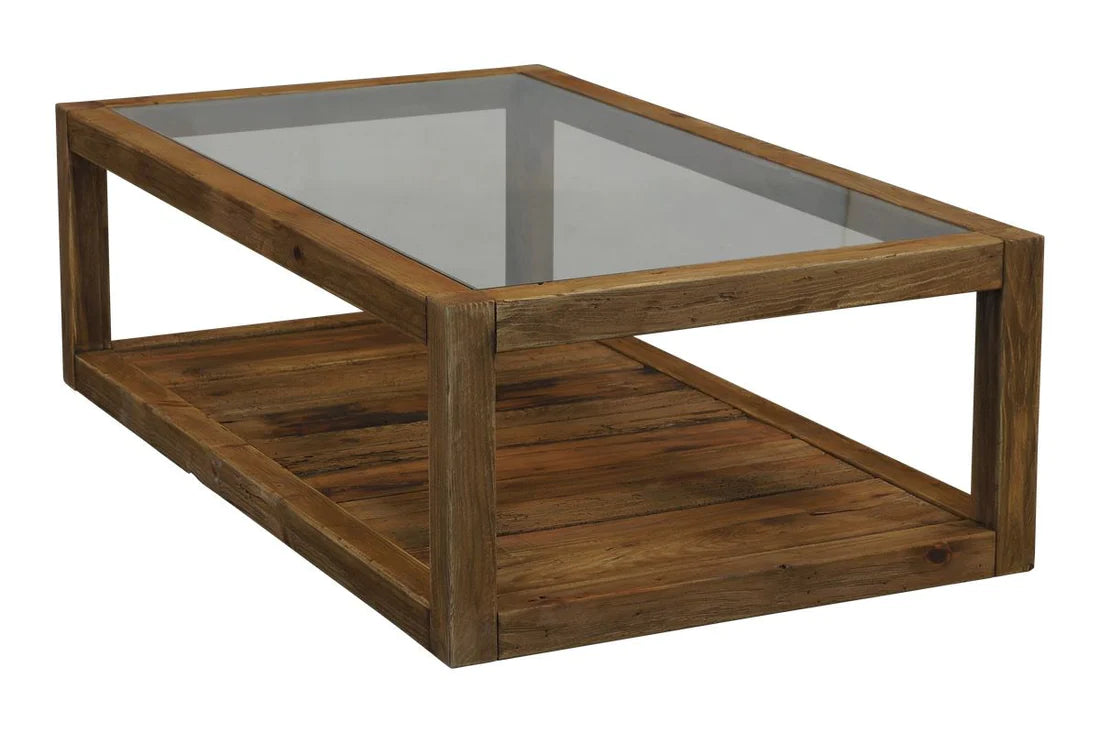 Farmhouse Coffee Table - Glass