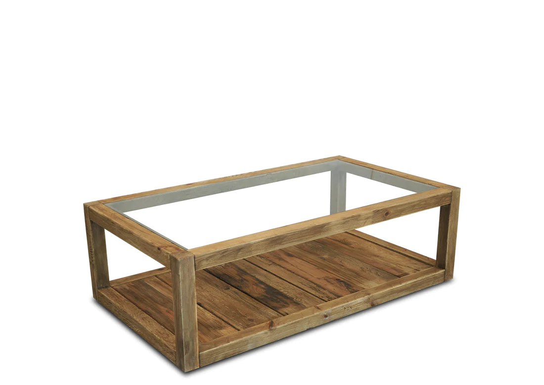 Farmhouse Coffee Table - Glass