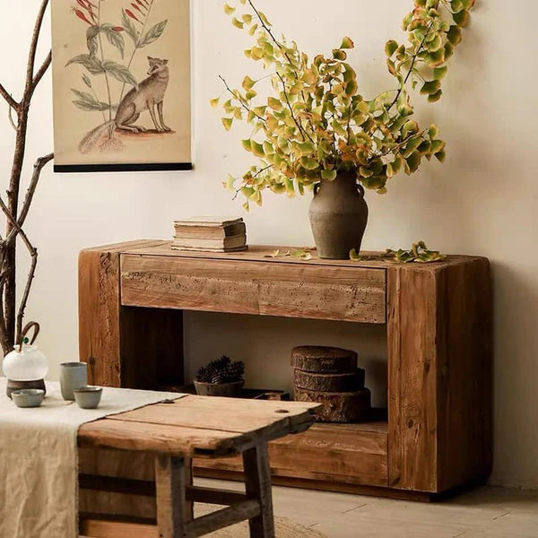 Farmhouse Cubic Console Table