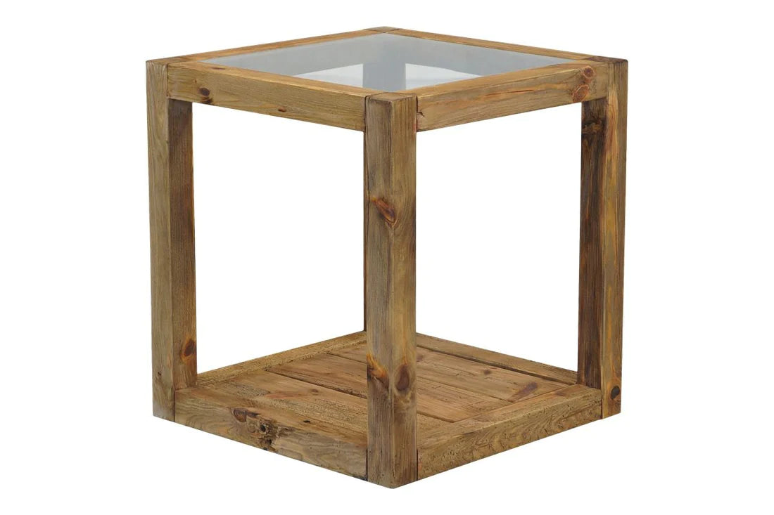 Farmhouse Side Table - Glass