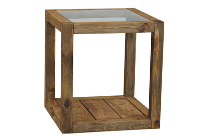 Farmhouse Side Table - Glass