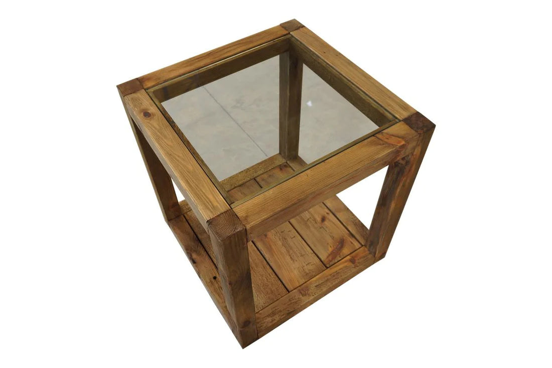 Farmhouse Side Table - Glass