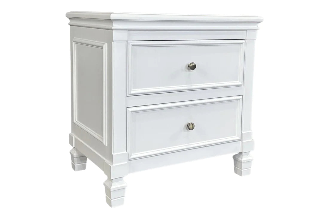 White Hamptons Bedside Table