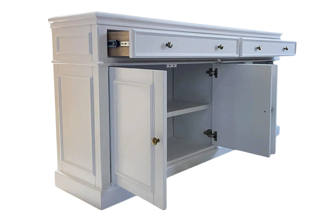 White Hamptons Buffet Unit