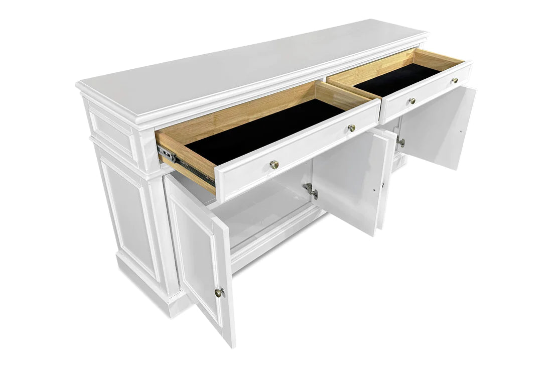 White Hamptons Buffet Unit