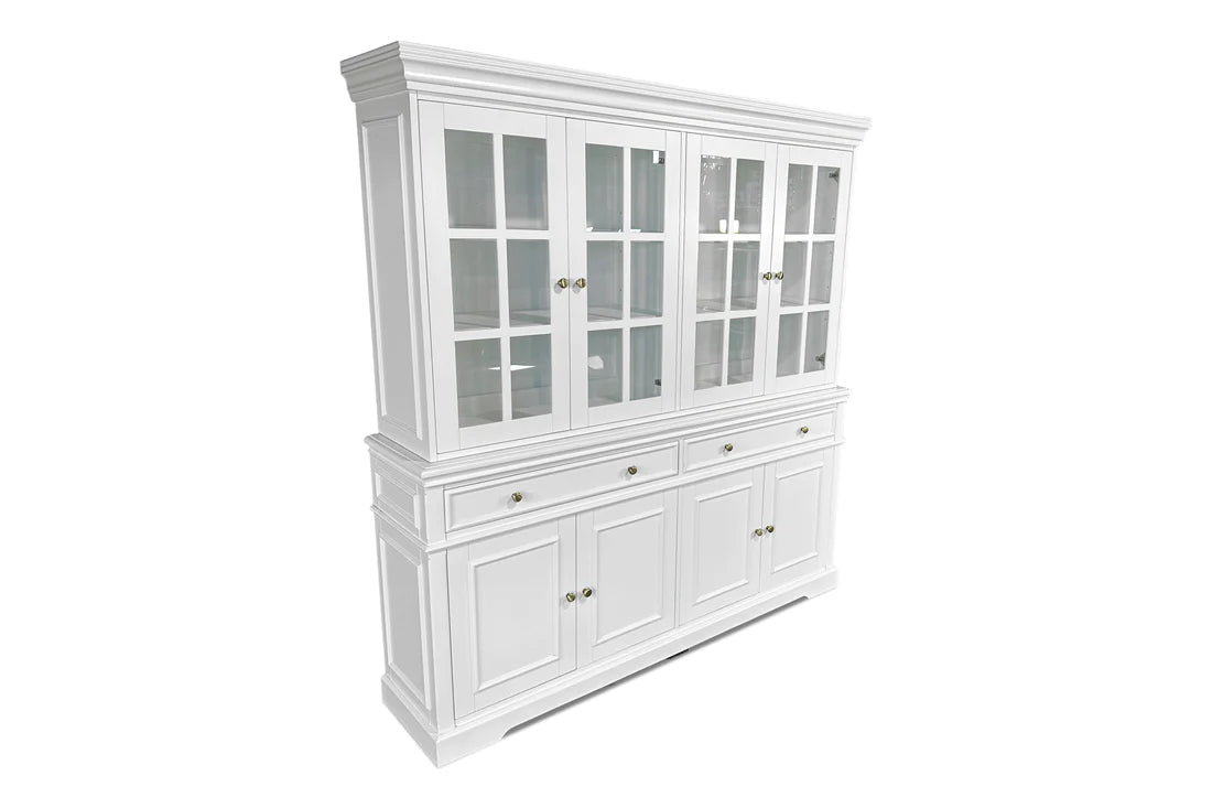 White Hamptons Display Hutch