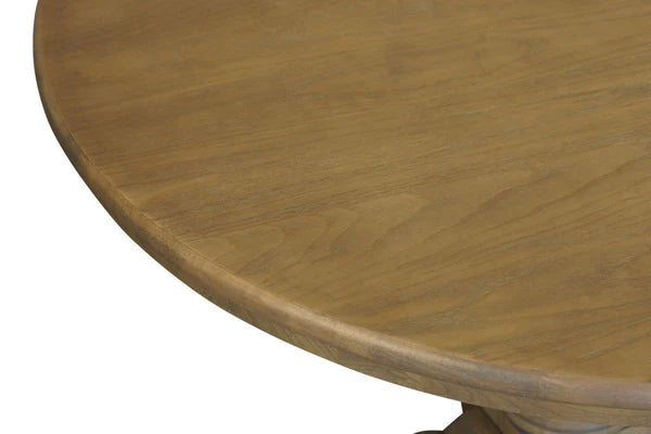 Antique Oak Hamptons Round Dining Table - 1200