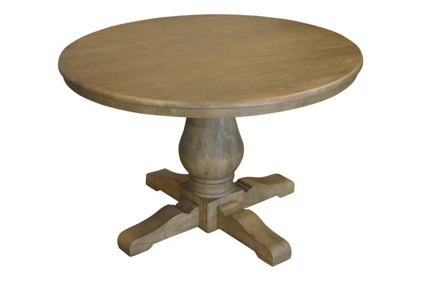 Antique Oak Hamptons Round Dining Table - 1200