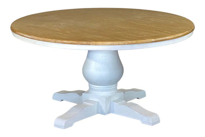 White Oak Hamptons Round Dining Table - 1500