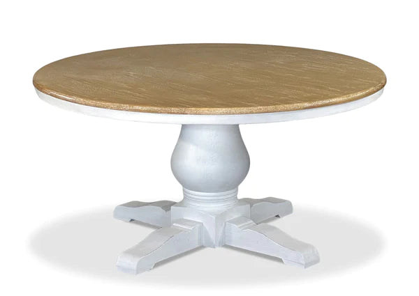 White Oak Hamptons Round Dining Table - 1500