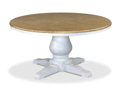 White Oak Hamptons Round Dining Table - 1500