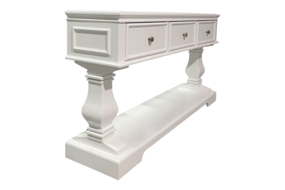 White Hamptons Console Table