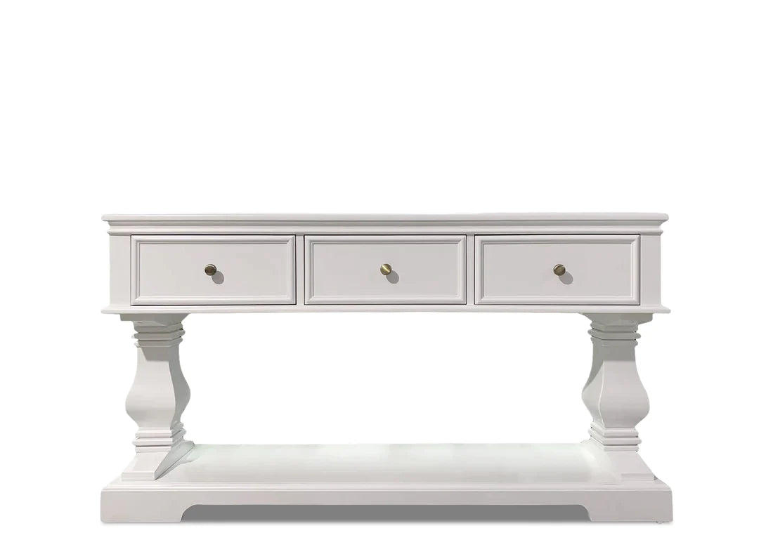 White Hamptons Console Table