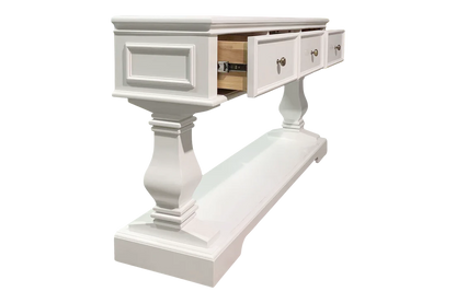 White Hamptons Console Table