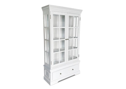 White Hamptons Display Cabinet