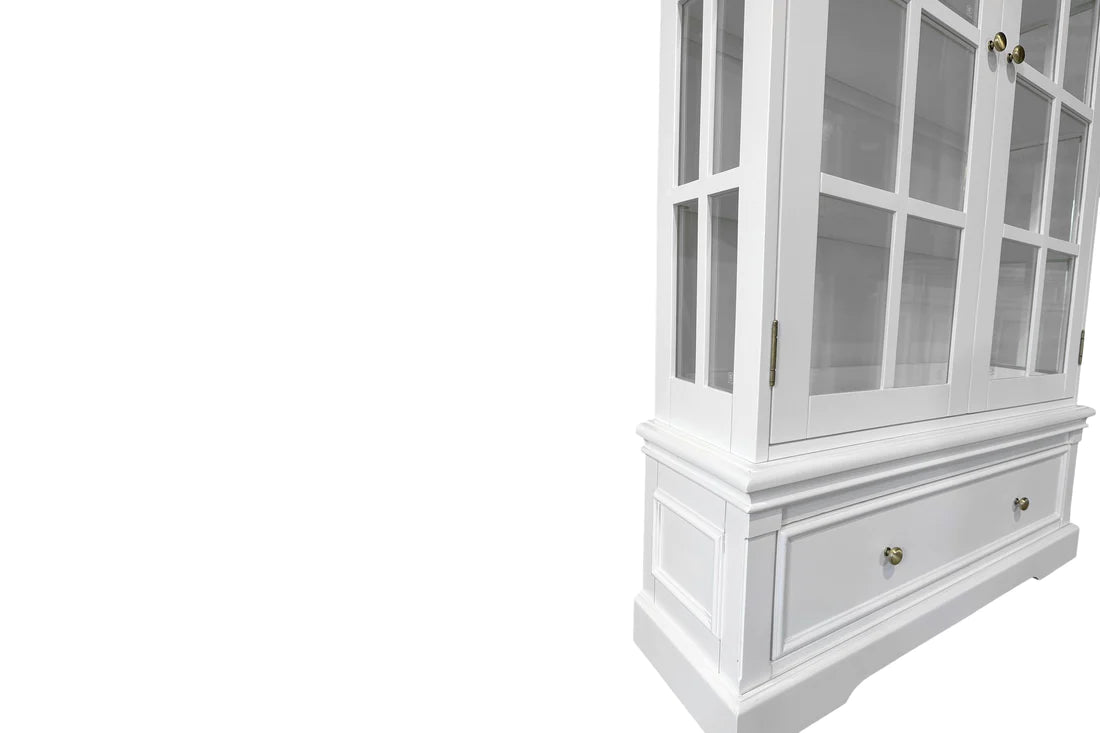 White Hamptons Display Cabinet