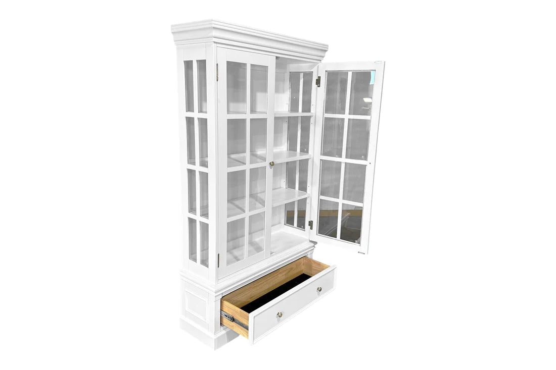 White Hamptons Display Cabinet