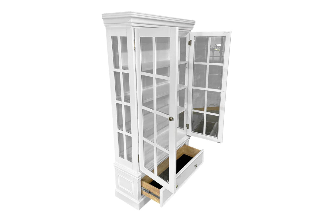 White Hamptons Display Cabinet