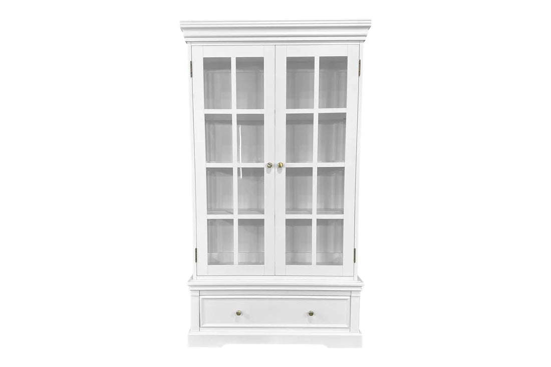 White Hamptons Display Cabinet