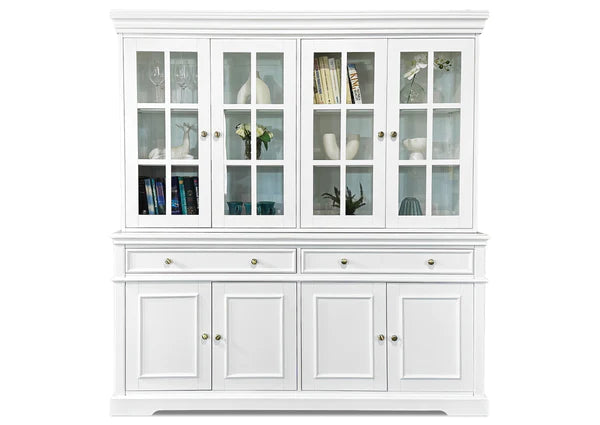 White Hamptons Display Hutch