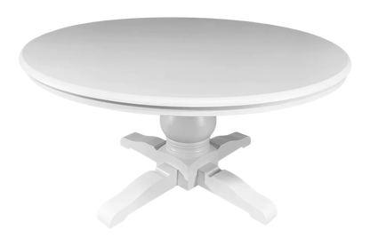 White Hamptons Round Dining Table - 1500