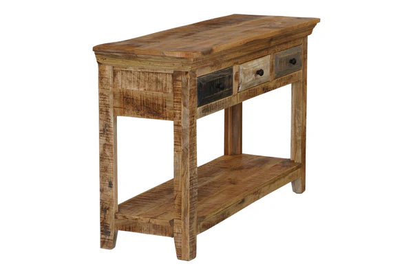 Java Console Table - Rustic Mango Worn Paint