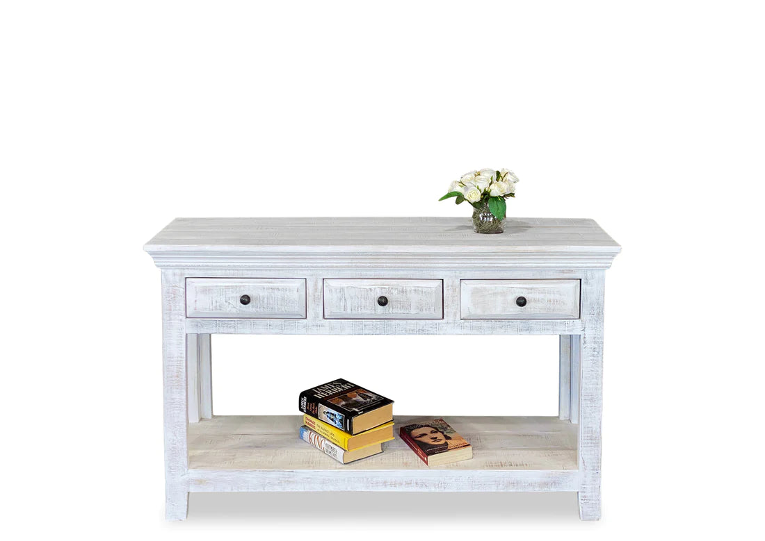 Java Console Table - White Wash