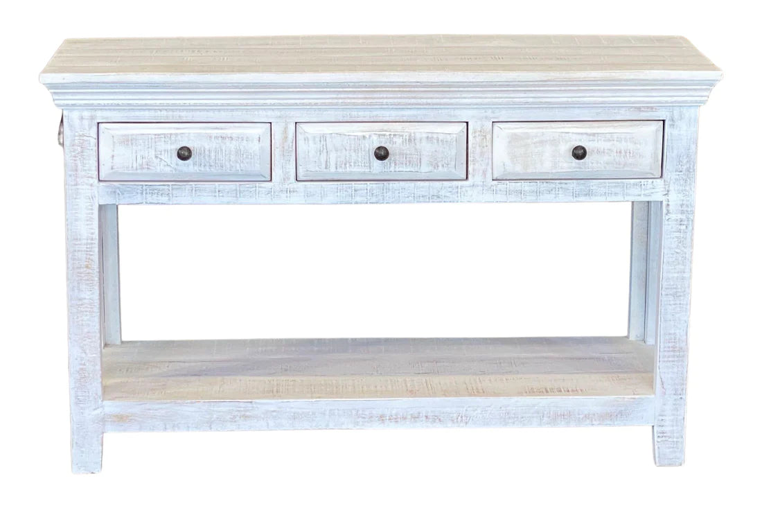 Java Console Table - White Wash