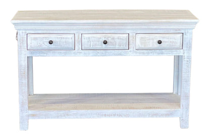 Java Console Table - White Wash