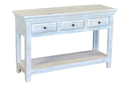 Java Console Table - White Wash