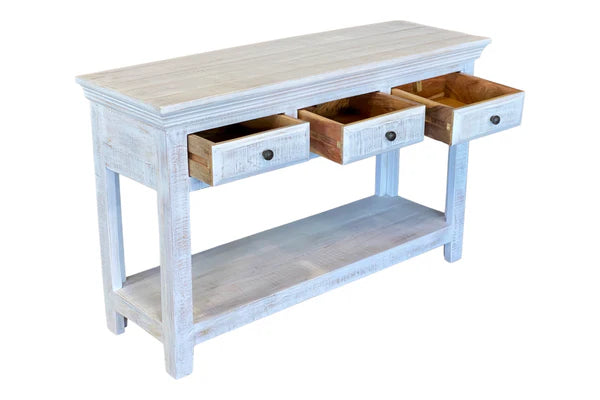 Java Console Table - White Wash