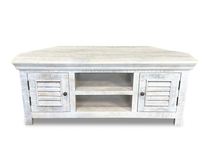 Java Corner Tv Unit - White Wash - 1200