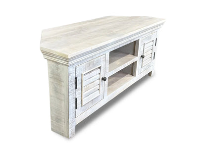 Java Corner Tv Unit - White Wash - 1200