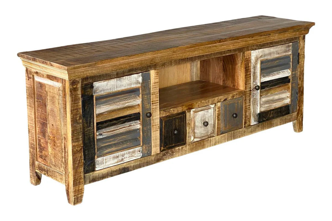 Java Tv Unit - Rustic Mango Worn Paint - 1690