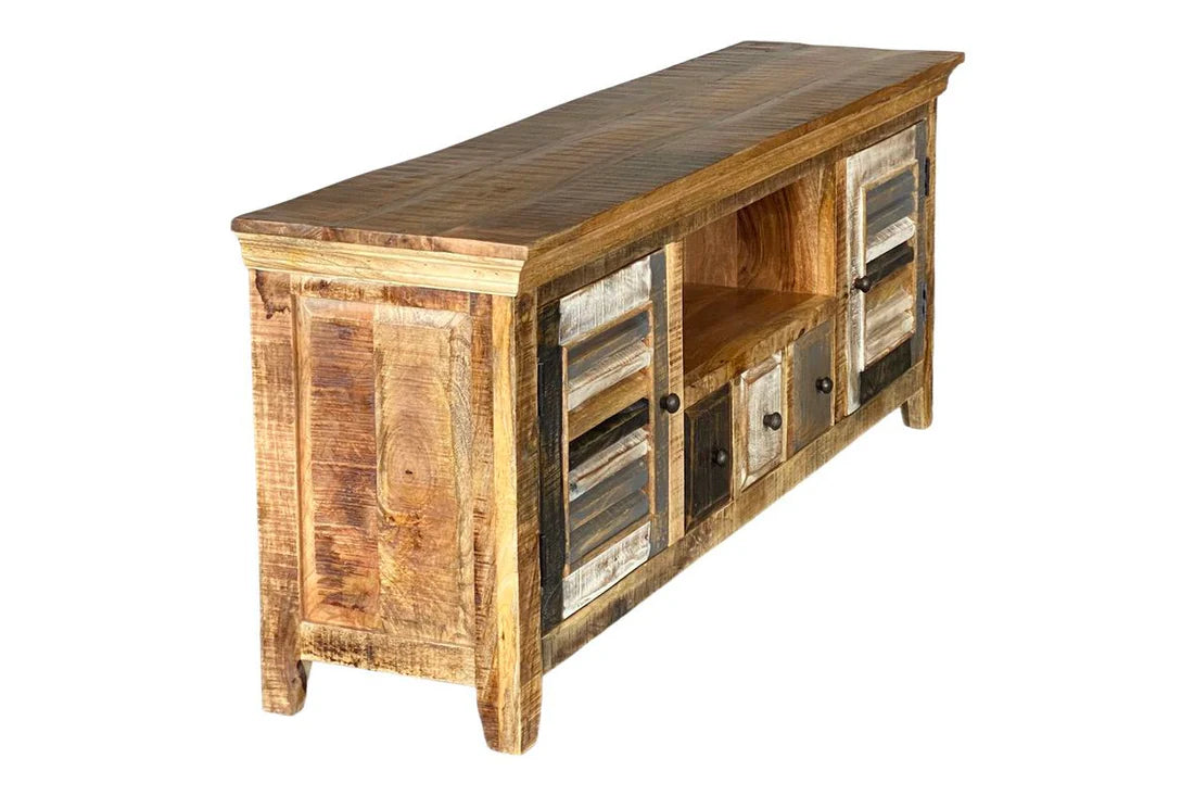 Java Tv Unit - Rustic Mango Worn Paint - 1690