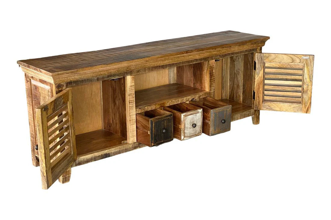 Java Tv Unit - Rustic Mango Worn Paint - 1690