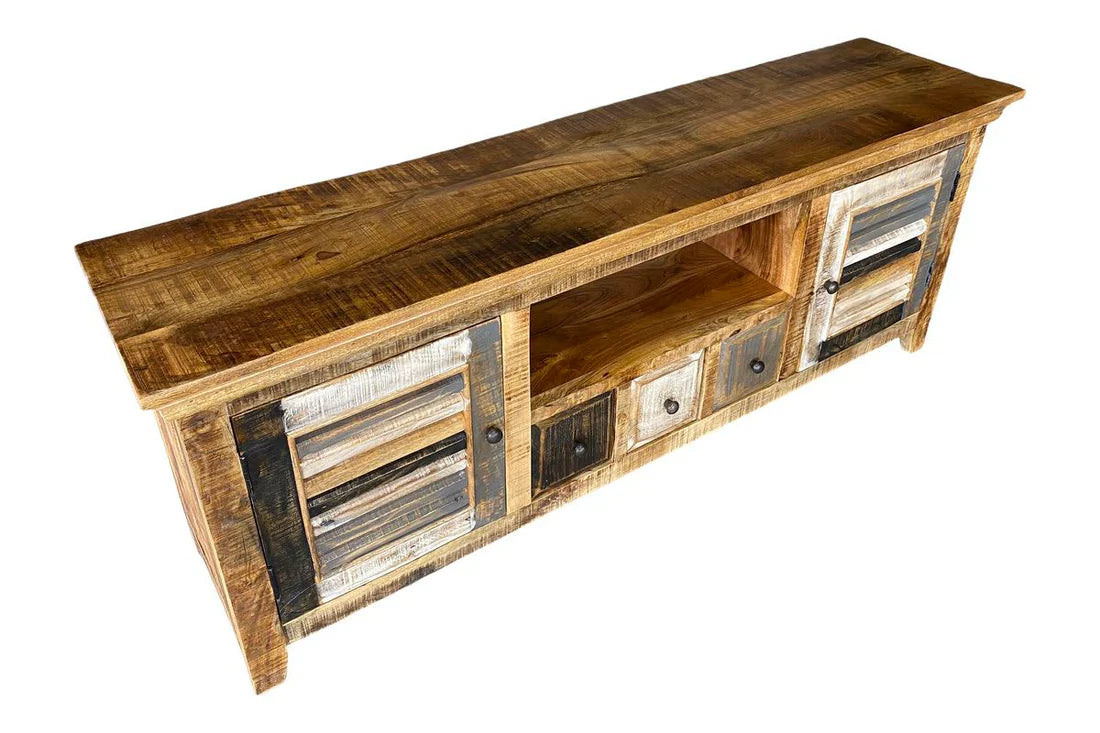 Java Tv Unit - Rustic Mango Worn Paint - 1690