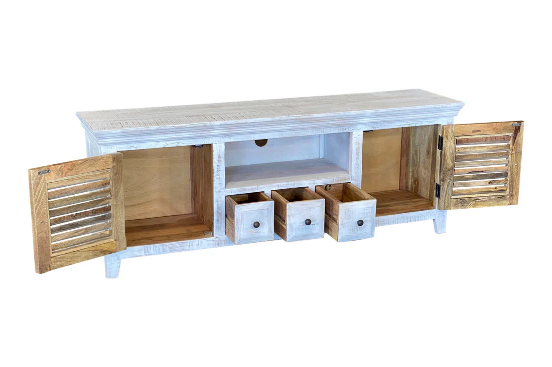 Java Tv Unit - White Wash - 1690